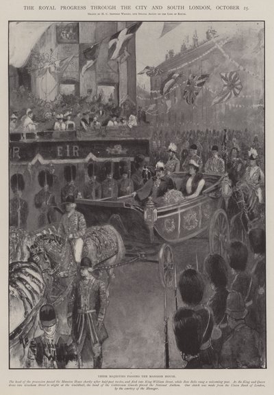 Der königliche Fortschritt durch die Stadt und Süd-London, 25. Oktober von Henry Charles Seppings Wright